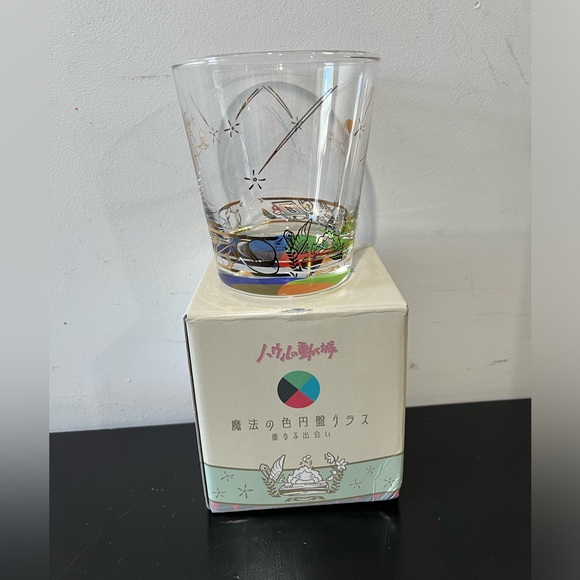 Firm! Studio Ghibli Howl's Moving Castle Gold Icons Glass Cup - Picture 4 of 10
